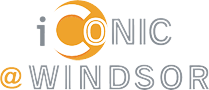 The image features a logo with the text "iCONIC" and "WINDSOR" with a stylized orange and grey design.